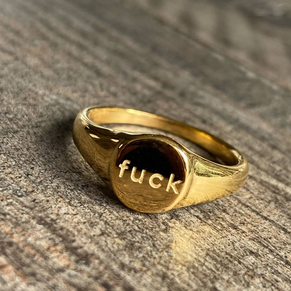 Free People Jewelry - NEW F**k Signet Ring